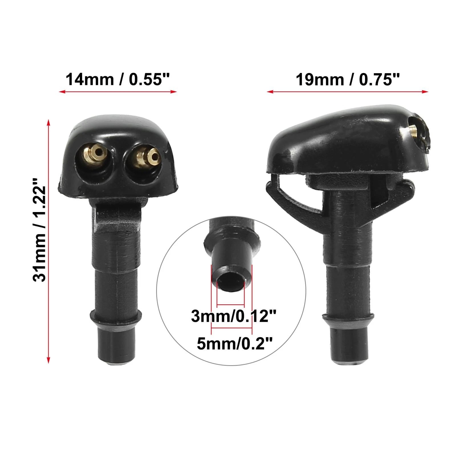 Set of 4 Front Windshield Washer Nozzles for Mitsubishi Lancer (1995–2005) 8265A083