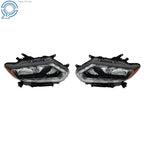 Set of 2 Halogen Headlights for Nissan Rogue (2014–2016) Chrome Clear Lens