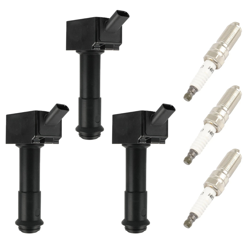 Set of 3 Ignition Coils and 3 Spark Plugs for Ford Escape (2020–2021)