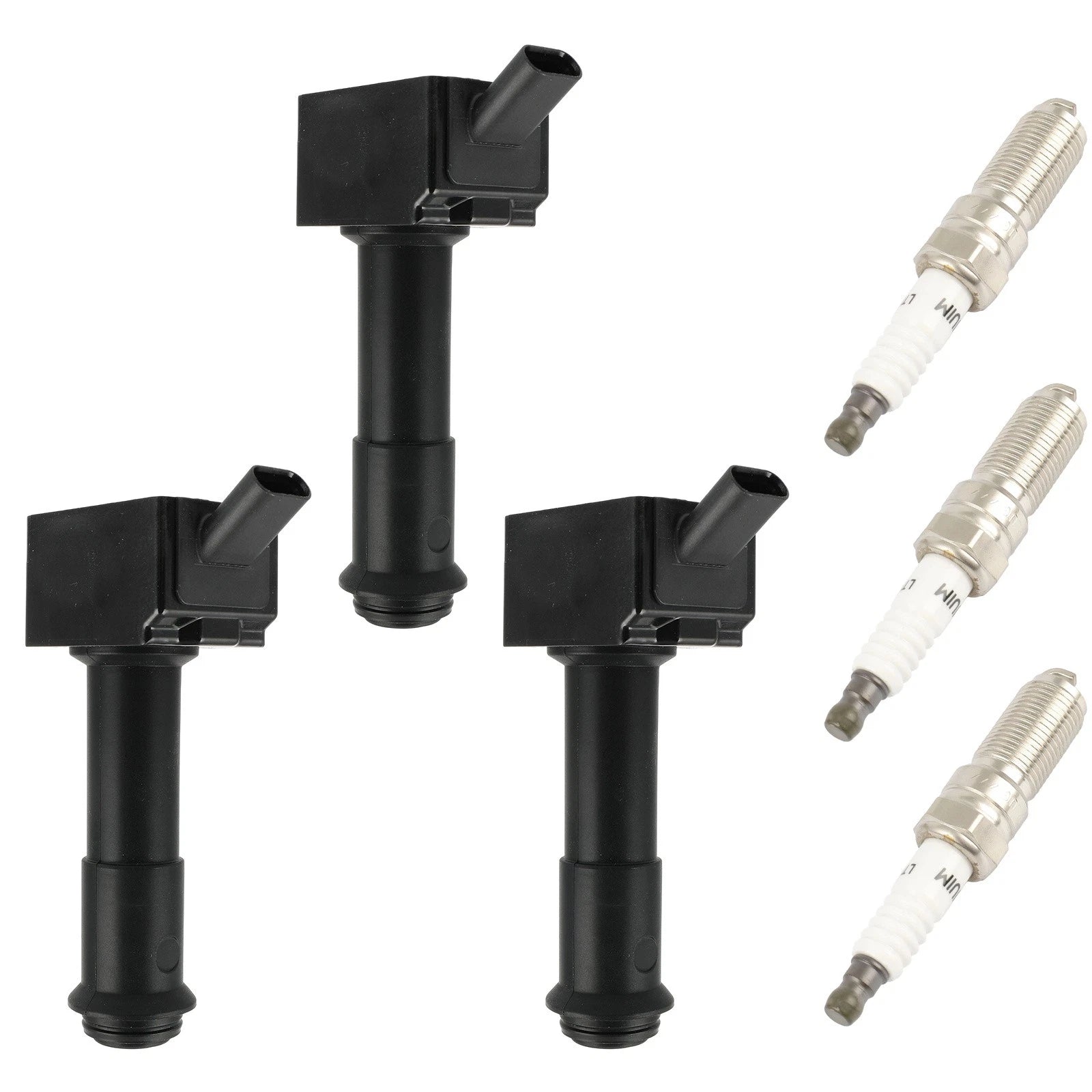 Set of 3 Ignition Coils and 3 Spark Plugs for Ford Escape (2020–2021)