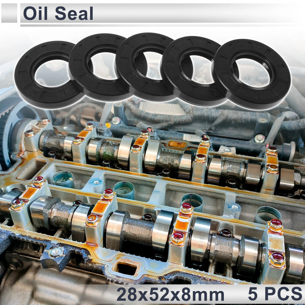 Set of 5 Oil Seal Rotary Shaft Seal TC Ring 28x52x8mm Nitrile Rubber