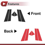 Set of 6 Door Pillar Window Trim for Volkswagen Passat  Black