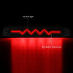 Sequential Heart Rate LED Carbon Third Brake Light for Ford Super Duty (1993–2016)