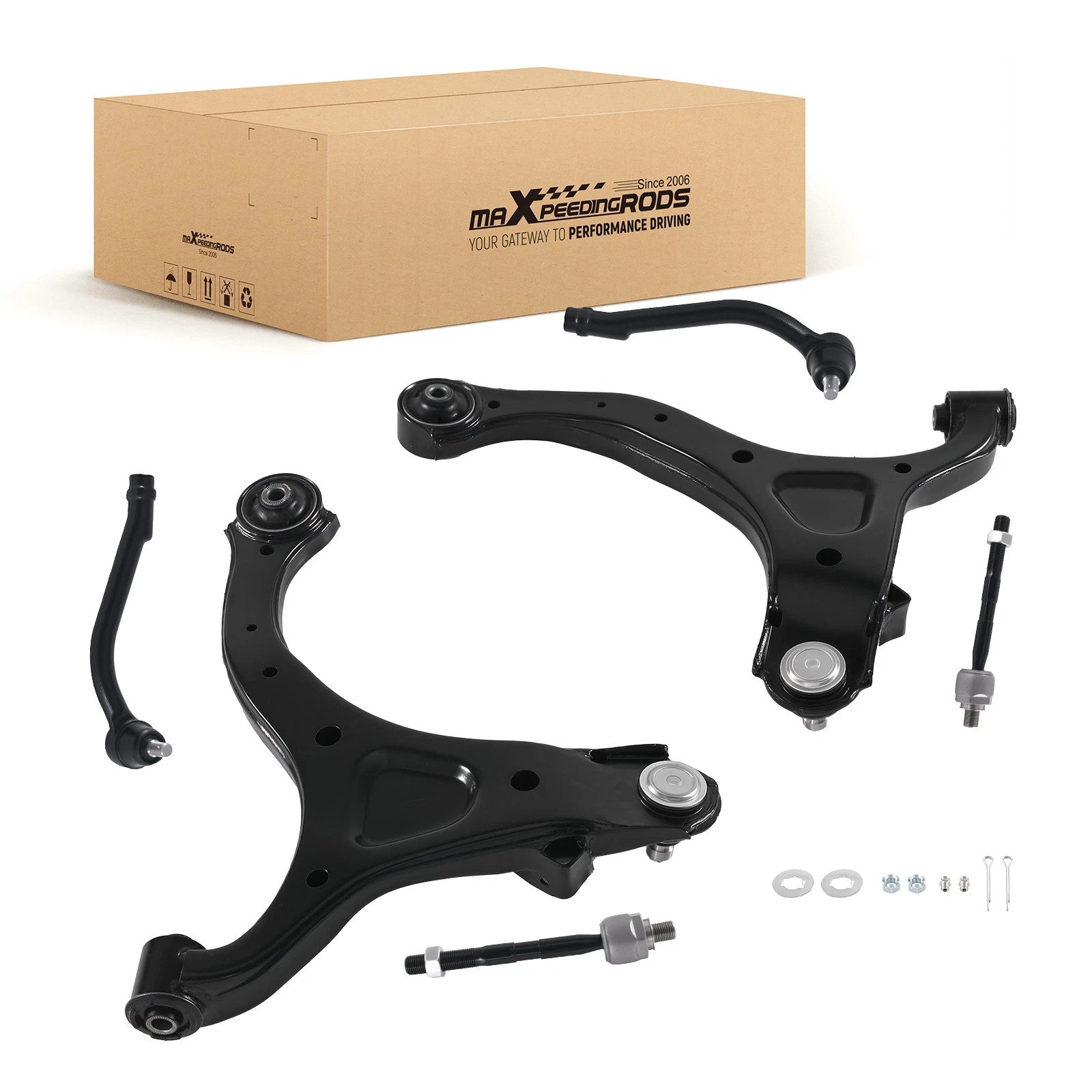 Front Lower Control Arms Ball Joints Tie Rods for Hyundai Santa Fe, Kia Sorento (2013–2020)
