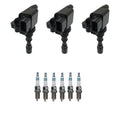 Set of 3 Ignition Coils & 6 Denso Iridium Spark Plugs for Amanti (2004–2009)