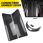 2X Carbon Fiber Console Armrest Button Trim for Mercedes Benz C Class (2015–2020)