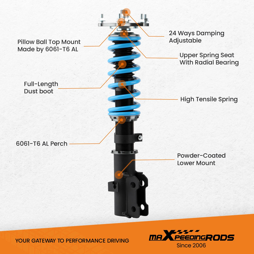 Coilovers Suspension 24 Way Adjustable for Honda CR-V (2007–2011)