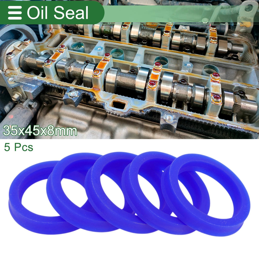 Set of 5 Oil Seal Ring 35x45x8mm for Rotary Shaft (High Pressure)