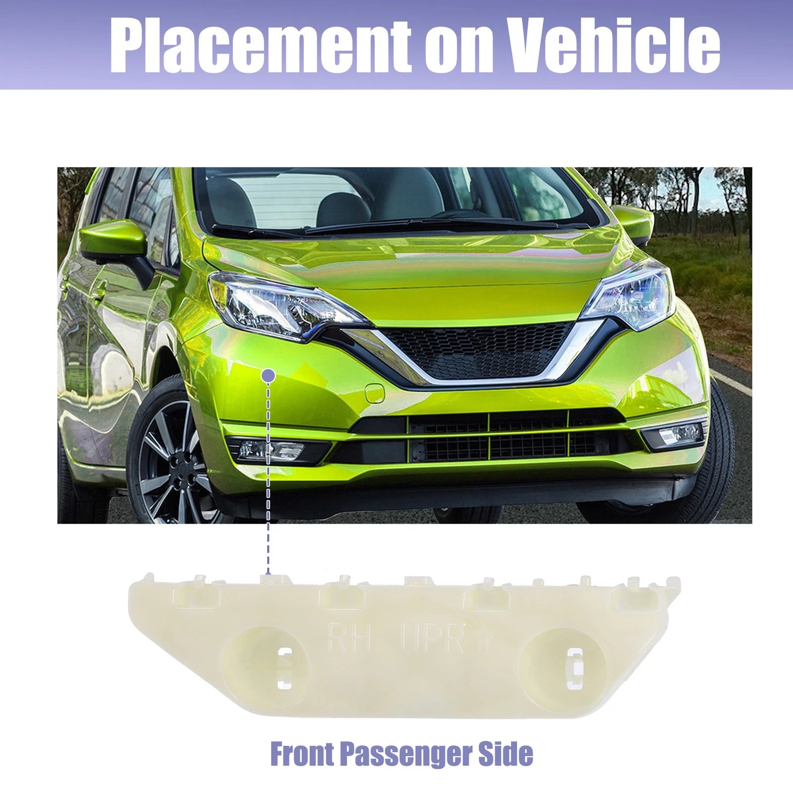 Front Right Side Bumper Mounting Bracket No.622243BA0A for Nissan Versa (2012–2019)