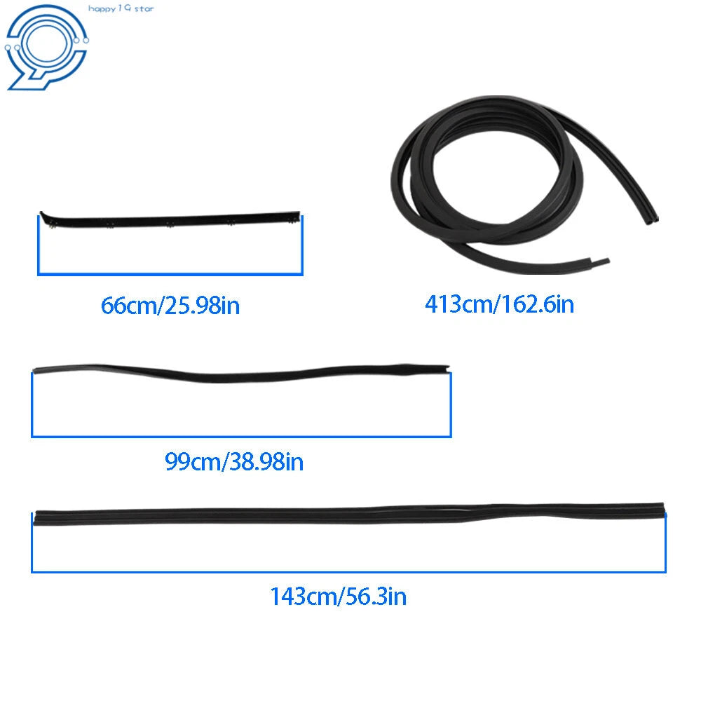 Set of 10 Door Window Weatherstrip Seals for Dodge Truck D/W 150 (1980–1993)