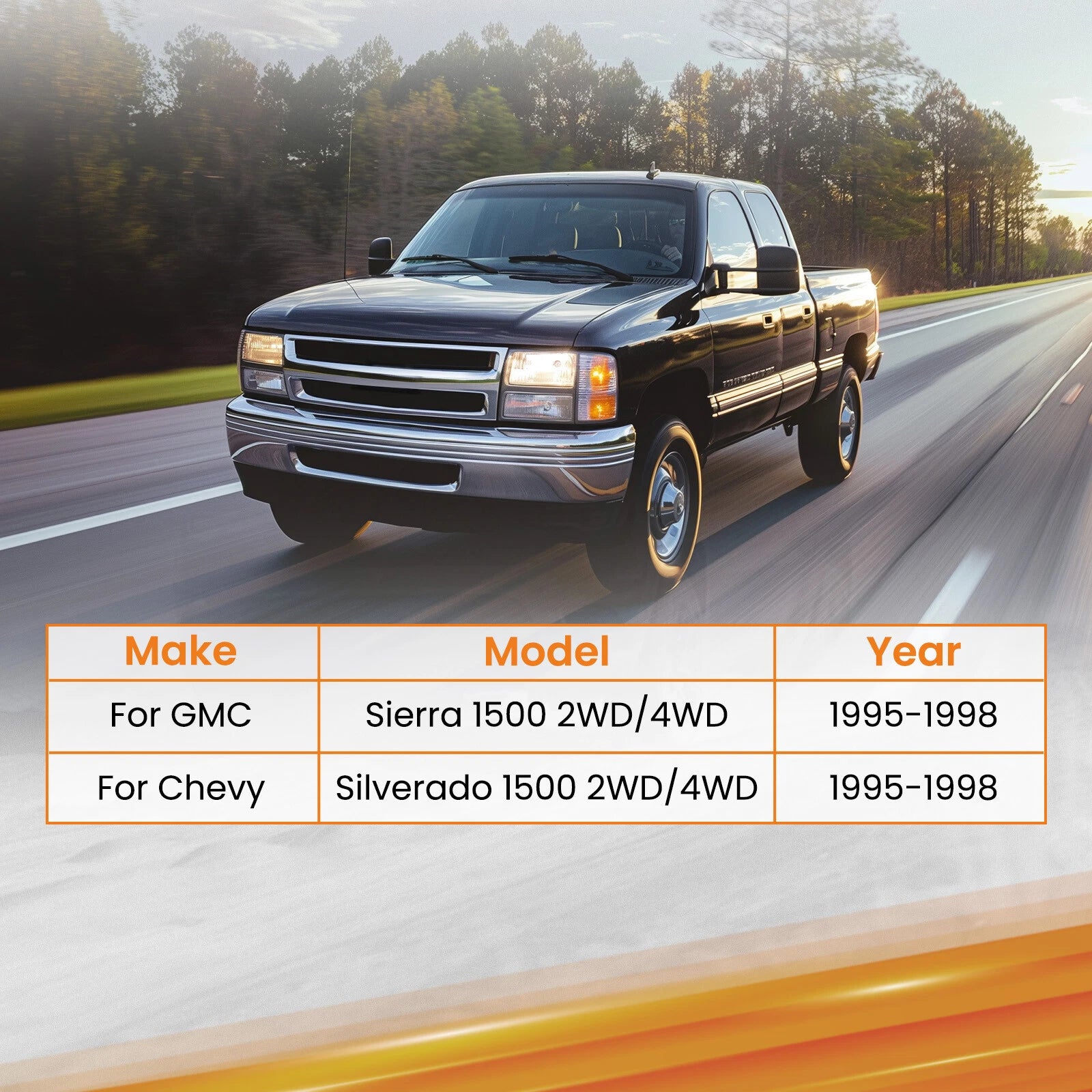 3" Body Lift Kit for Chevy GMC Silverado Sierra 1500 2WD 4WD (1995–1998)