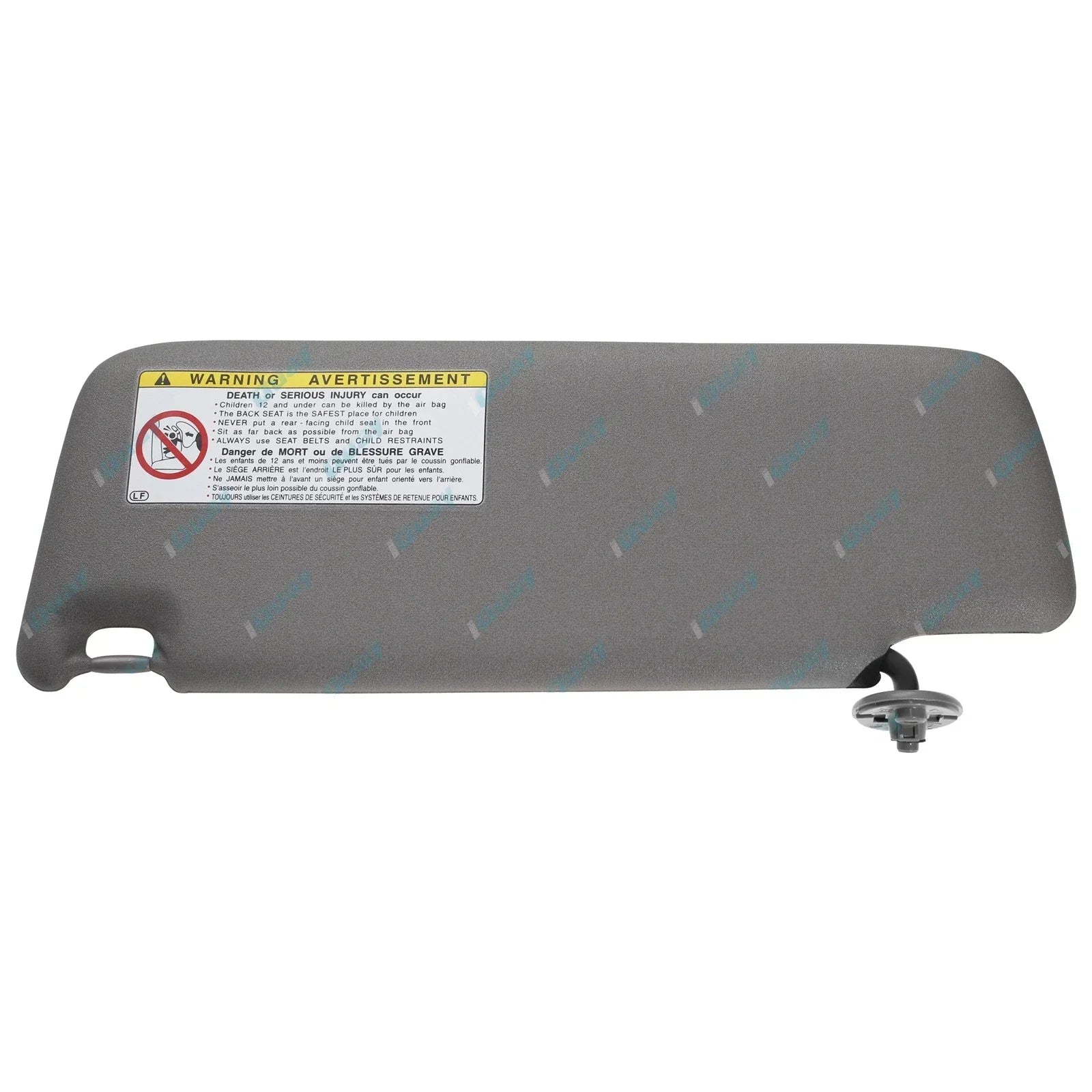 Genuine Stone Grey RH Sun Visor for Toyota Prado 120 Series (2003-2009)