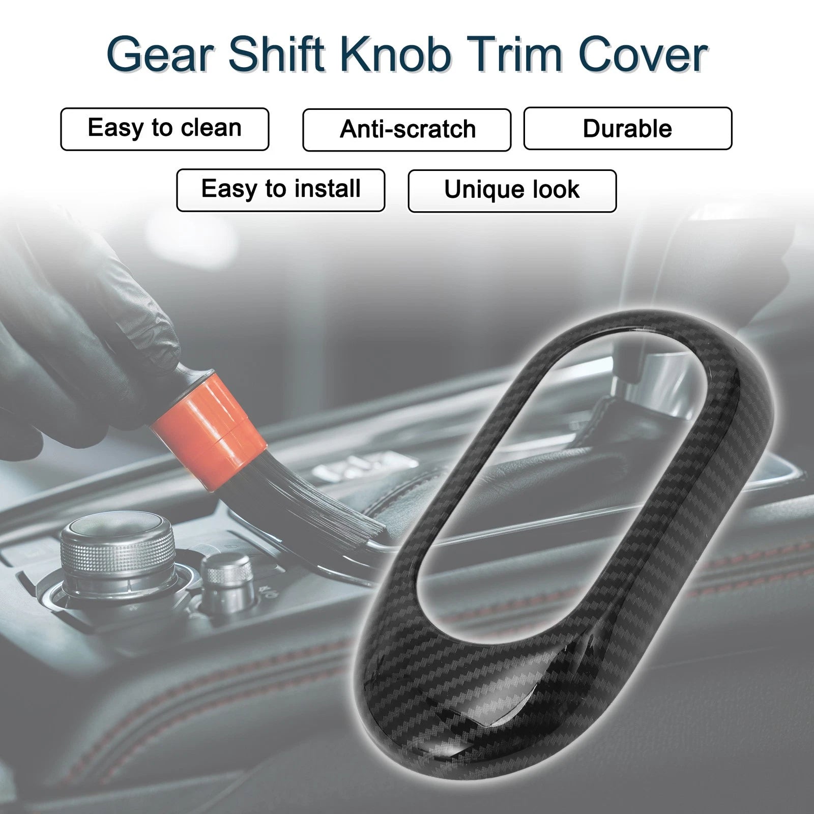 ABS Gear Shift Knob Cover Sticker for BMW Mini Hatch Hardtop (2001–2023)