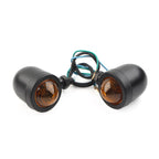 1 Pair Black Turn Signal Lights for Harley Cafe Racer Bobber Chopper