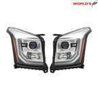 Set of 2 Halogen Projector Headlights with LED DRL for GMC Yukon (2015–2017)