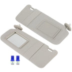 Set of 2 Gray Sun Visors with Mirror Light for Toyota Venza (2009–2016)