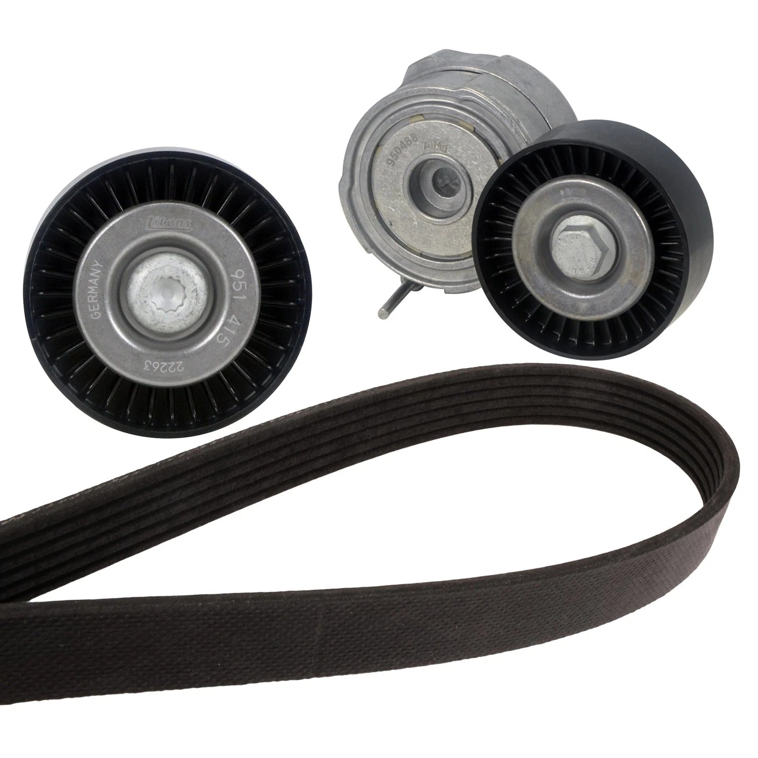 Drive Belt Idler Pulley Tensioner Kit for Audi Q7 (2011) 3.0L V6 DOHC
