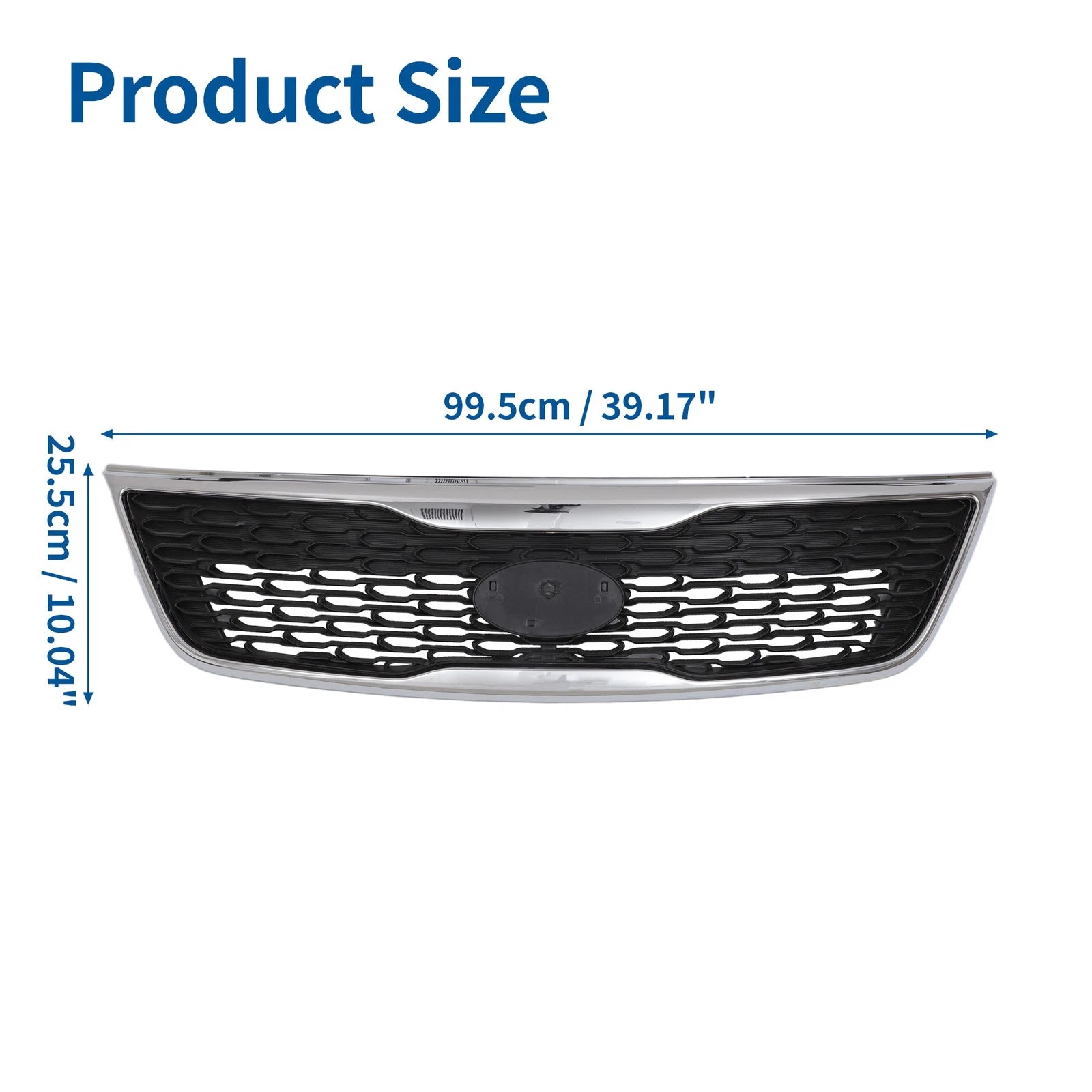 Front Upper Hood Bumper Grille for Kia Sorento (2013) No.863502P500 Black
