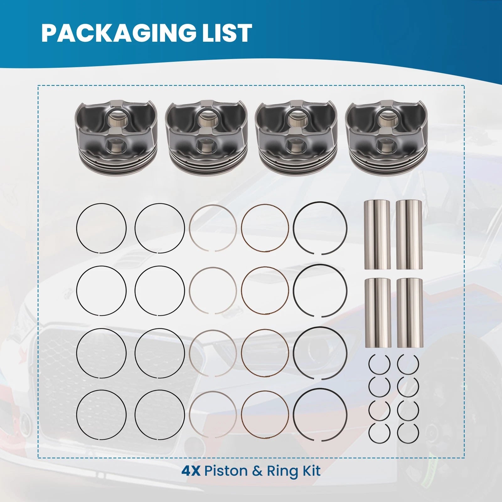 Engine Piston Set for Hyundai Elantra GT Tucson (2014–2018)