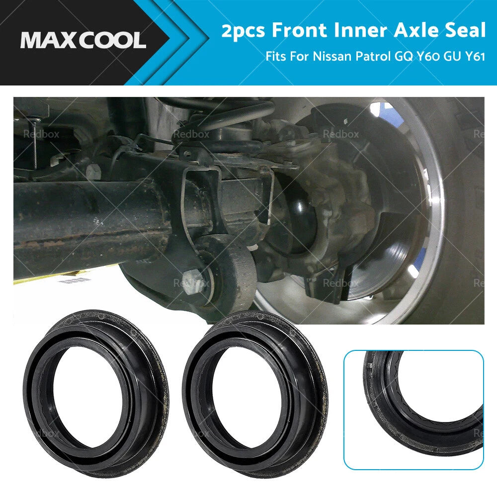 2X Front Inner Axle Seal for Nissan Patrol GQ Y60 GU Y61