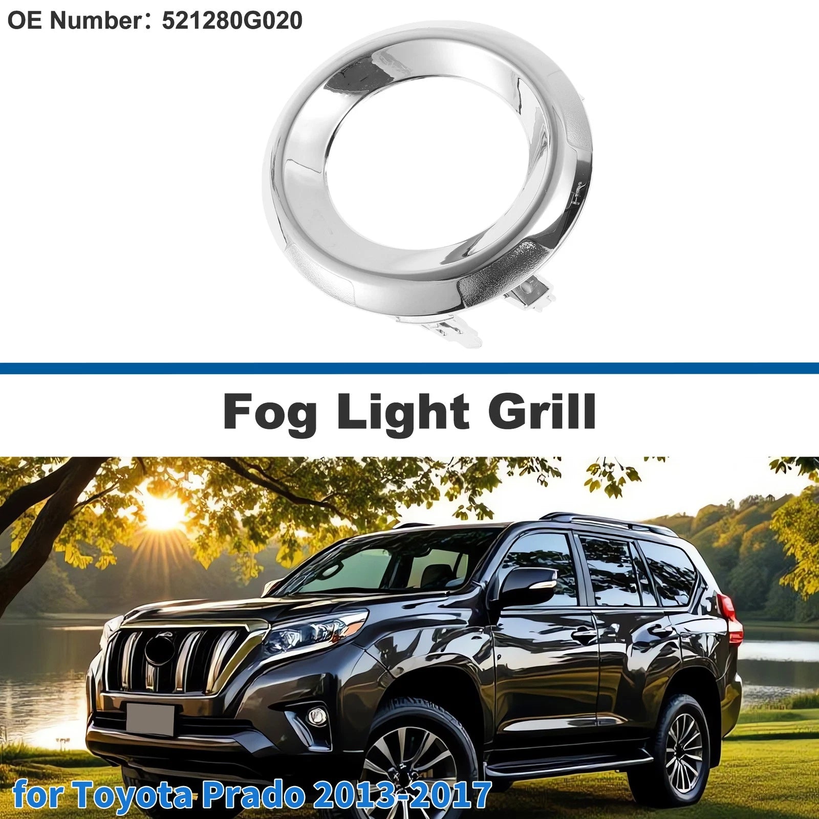 Front Left Fog Light Grill No. 521280G020 for Toyota Prado (2013–2017)