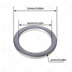 50pcs Engine Oil Drain Plug Crush Washers for Universal (14mm ID, 22mm OD)