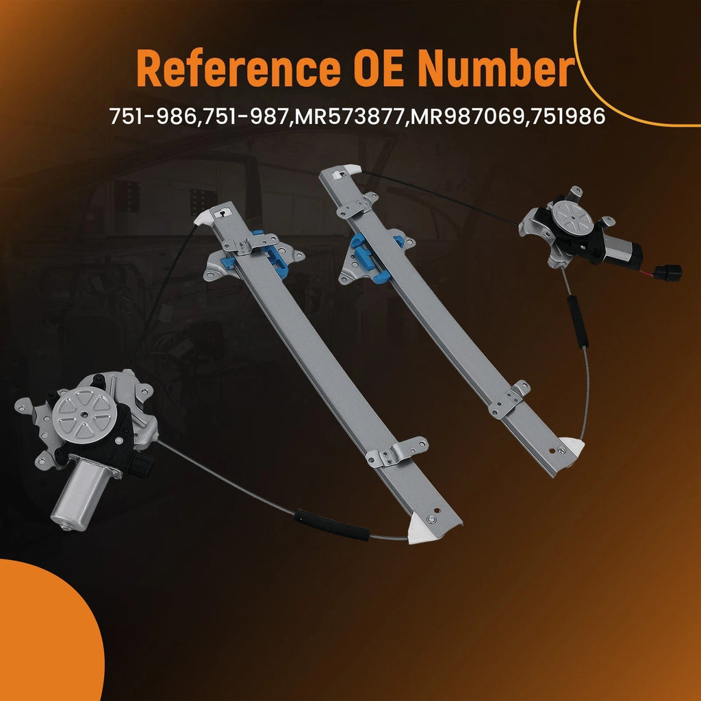 Set of 2 Window Regulators for Mitsubishi Outlander (2003-2006)