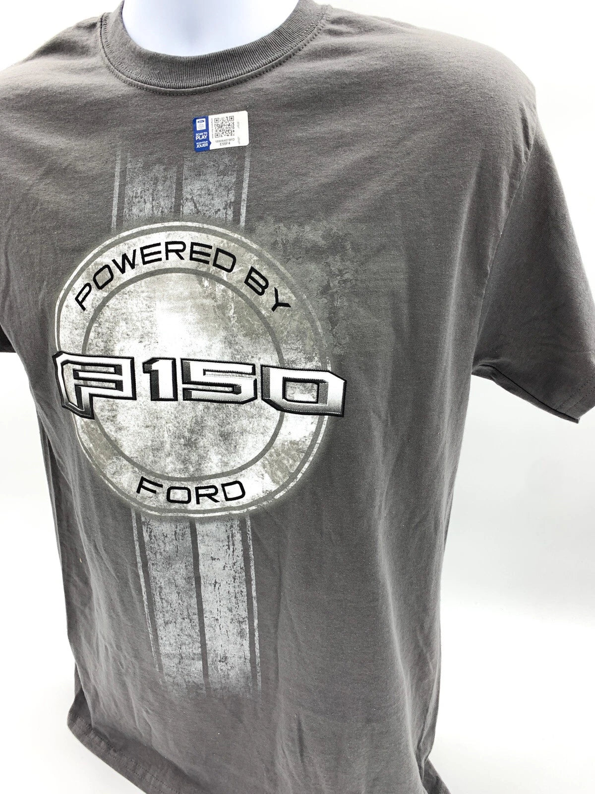 Ford F-150 T-Shirt Charcoal Powered By Ford Script Stripe Logo (2004–2020)