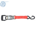 Set of 4 Tie Downs 1.6" × 8' Ratchet Straps 5208 Lbs with S Hook Red