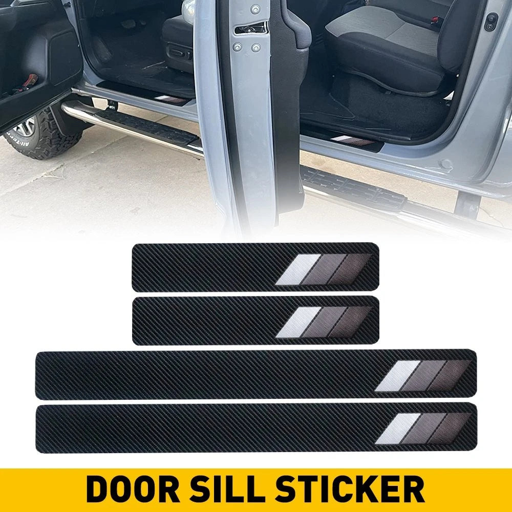Set of 2 Door Plate Scuff Sill Covers for Toyota