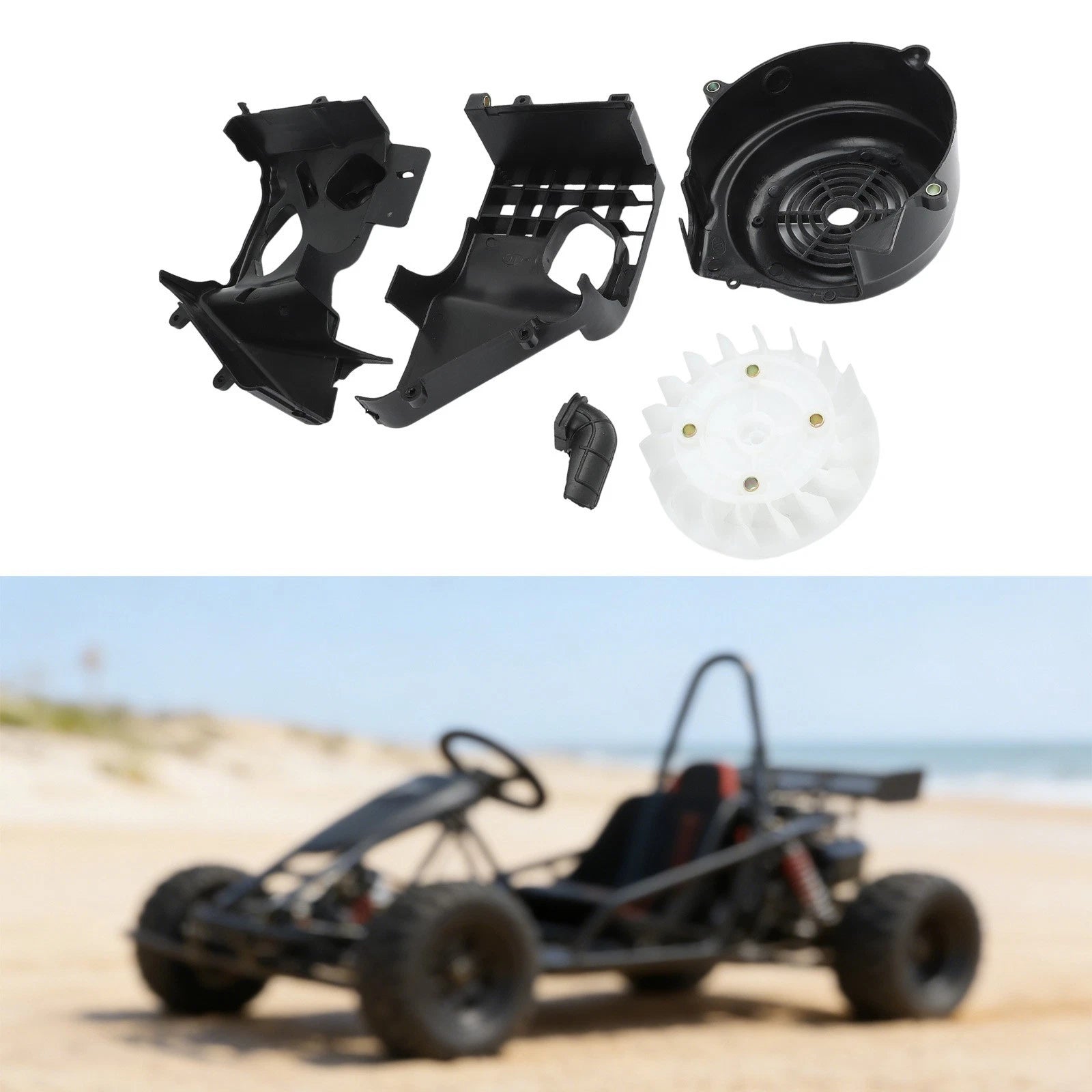 Air Shroud Assembly with Fan for GY6 150cc Scooter (2000–2023)