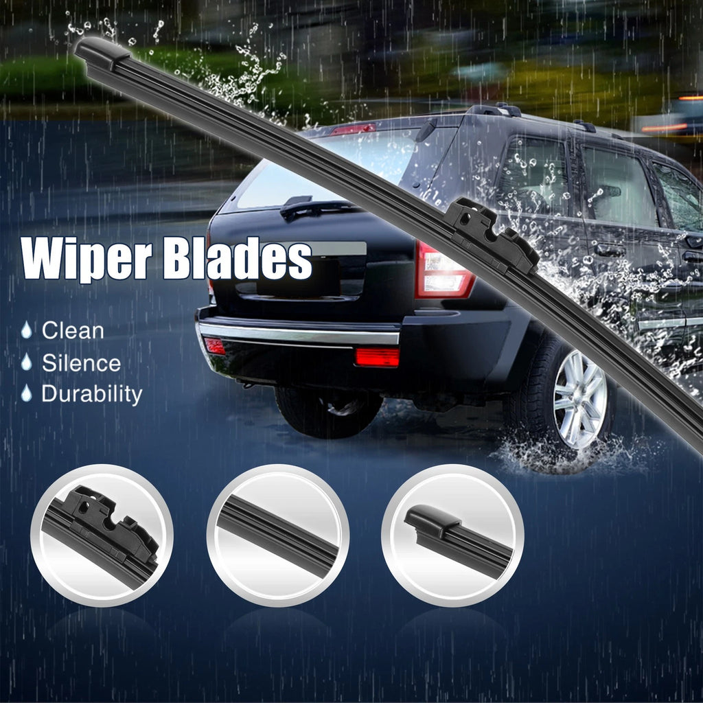 11" Rear Windshield Wiper Blades for Ford (Rubber, Plastic, Black)