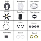 Water Pump Impeller Kit for Mercury Mariner Outboard 15-25 HP (2-Stroke) 46-99157T2