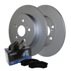 Rear Brake Kit 259mm Rotors & Akebono Ceramic Pads for CT200h, Corolla, Matrix, Prius (2011–2018)
