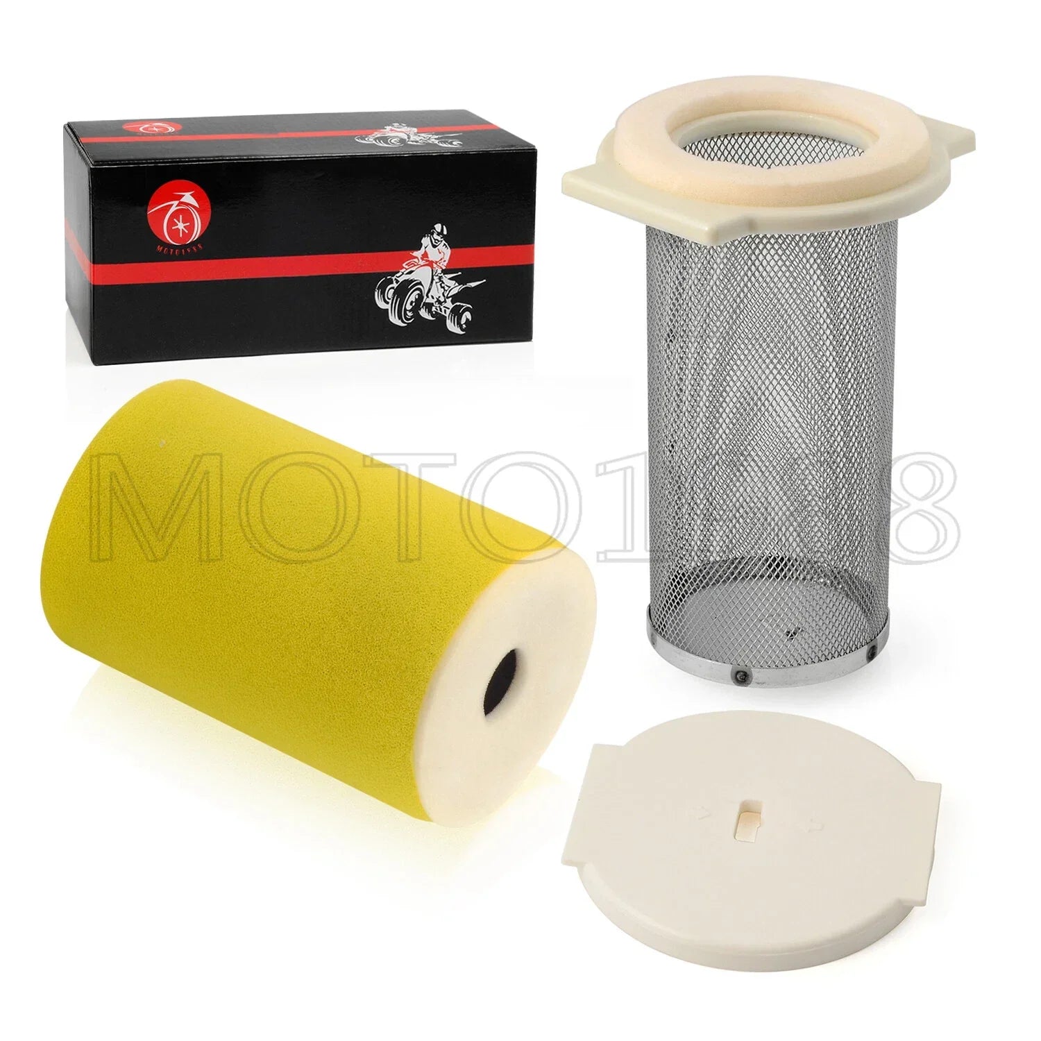 Air Filter & Guide & END CAP for Yamaha Timberwolf 250 YFB250 (1992–2000)