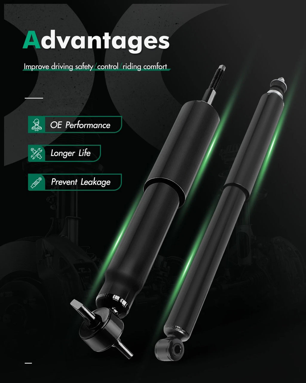 Set of 4 Shocks Struts for Ford F150 2WD (1997–2003)