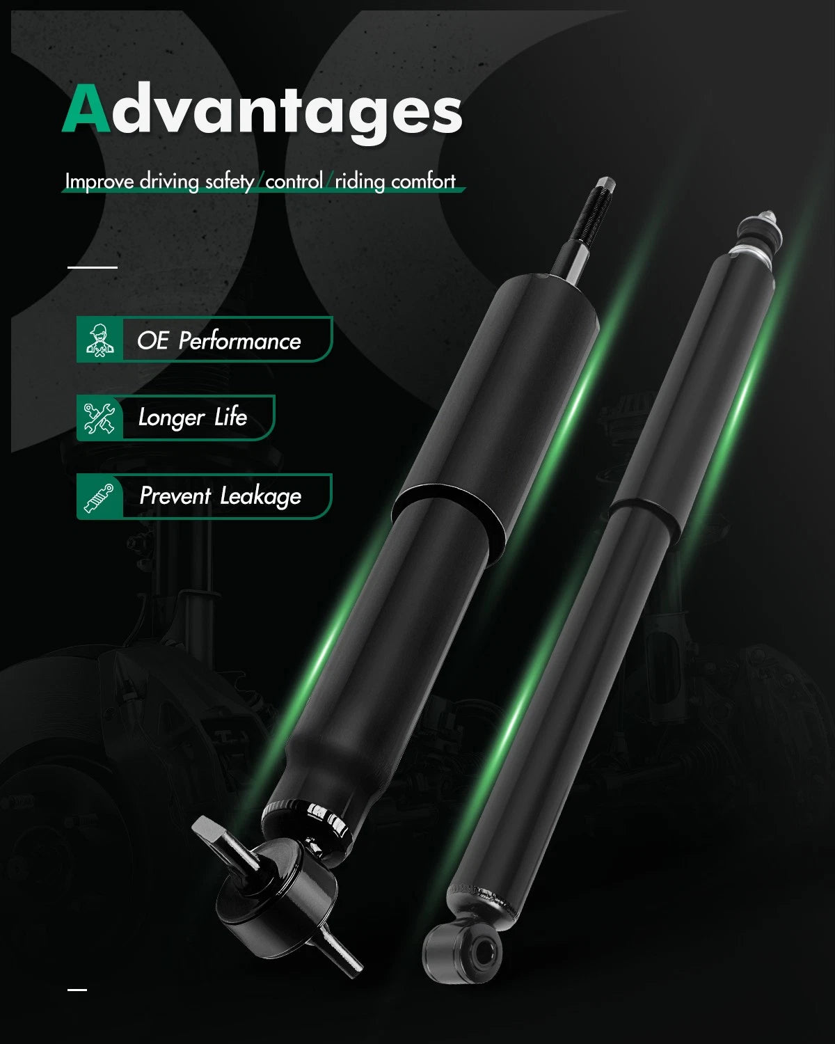 Set of 4 Shocks Struts for Ford F150 2WD (1997–2003)