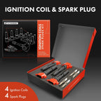 Set of 4 Ignition Coils & Iridium Spark Plugs for Hyundai Sonata (2015–2019)