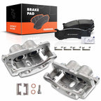 Rear Brake Caliper & Ceramic Brake Pad for Chevy Silverado 2500 (2007–2019)