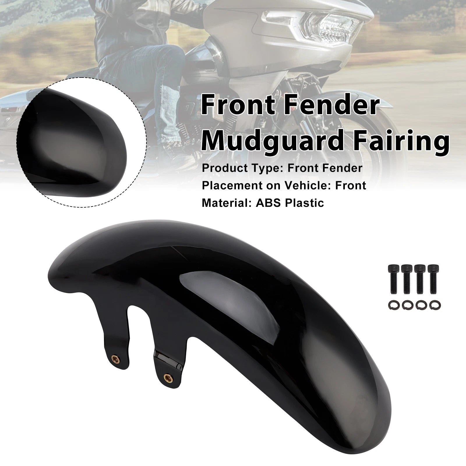 Front Fender Mudguard Fairing for Harley Touring CVO Road Glide/Street Glide (2023–2025)