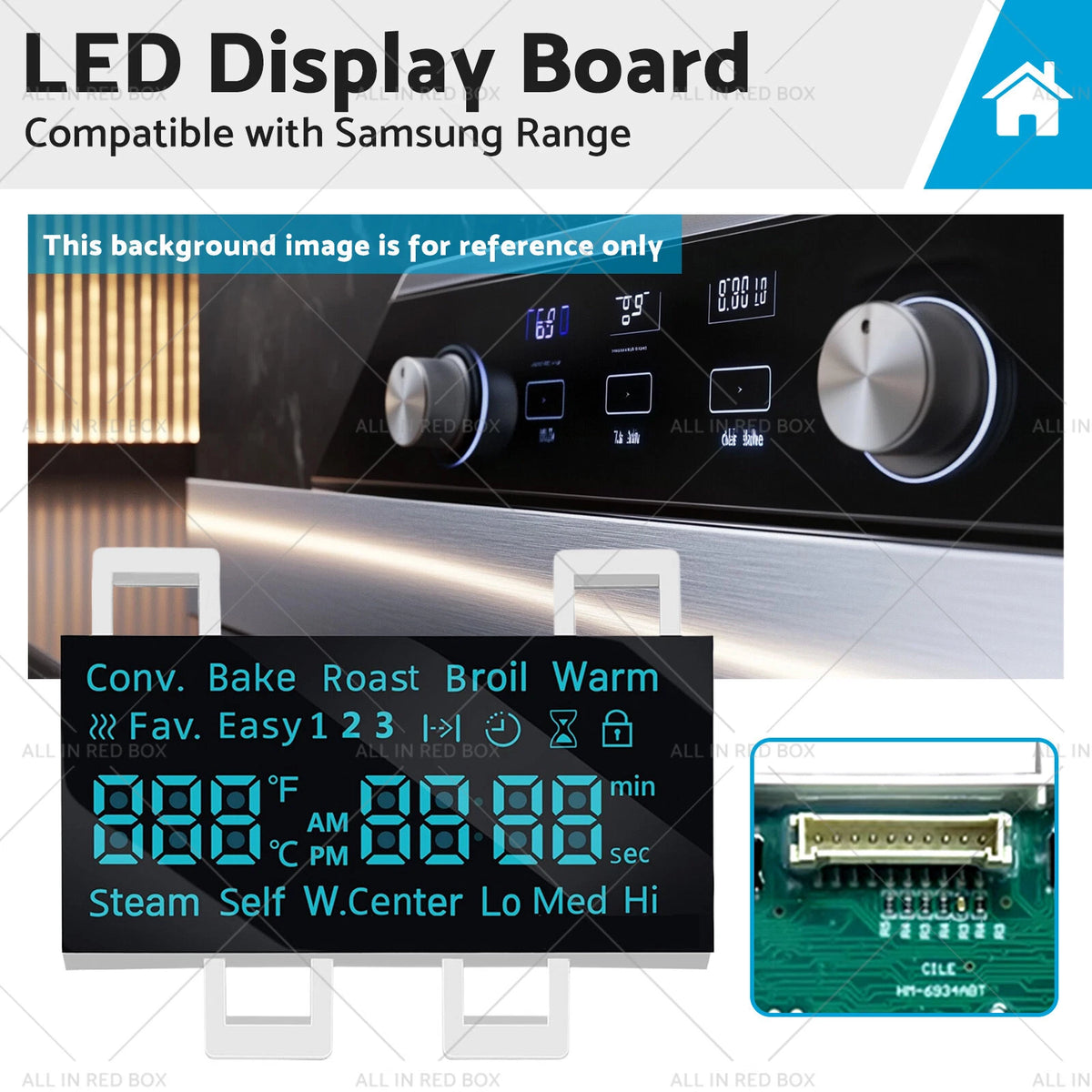LED Display Board for Samsung Range (DE07-00129A)