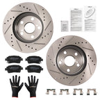 Set of 2 Front Brake Rotors & Ceramic Pads for Toyota Prius (2004–2009) S31377 P822