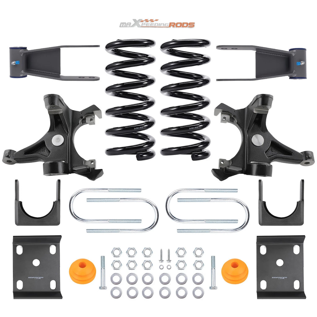 Front 4" Rear 7-8" Suspension Lowering Kit for Silverado/Sierra (1988–1998)