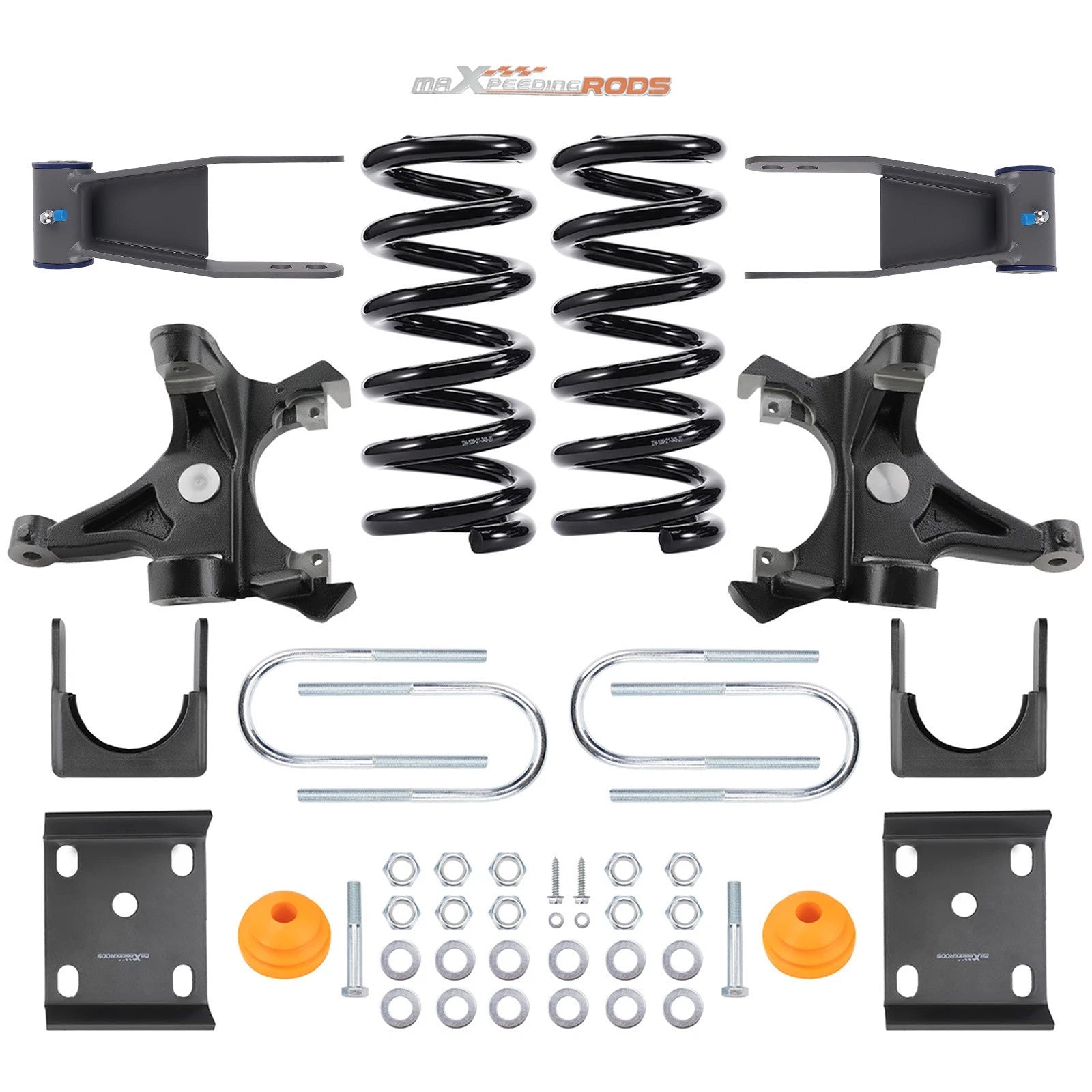 Front 4" Rear 7-8" Suspension Lowering Kit for Silverado/Sierra (1988–1998)