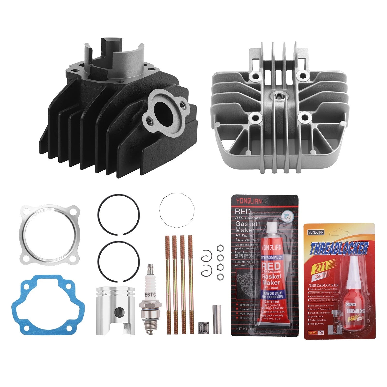 Top End Set Cylinder Gasket Head Piston Ring Kit for Yamaha PW80 (1983–2006)