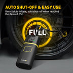 Portable Tire Inflator Air Compressor for Car Motorcycle with Digital Gauge