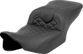 SADDLEMEN RoadSofa Tri Gripper Seat for FLH/FLT (Standard Reach, No Backrest)