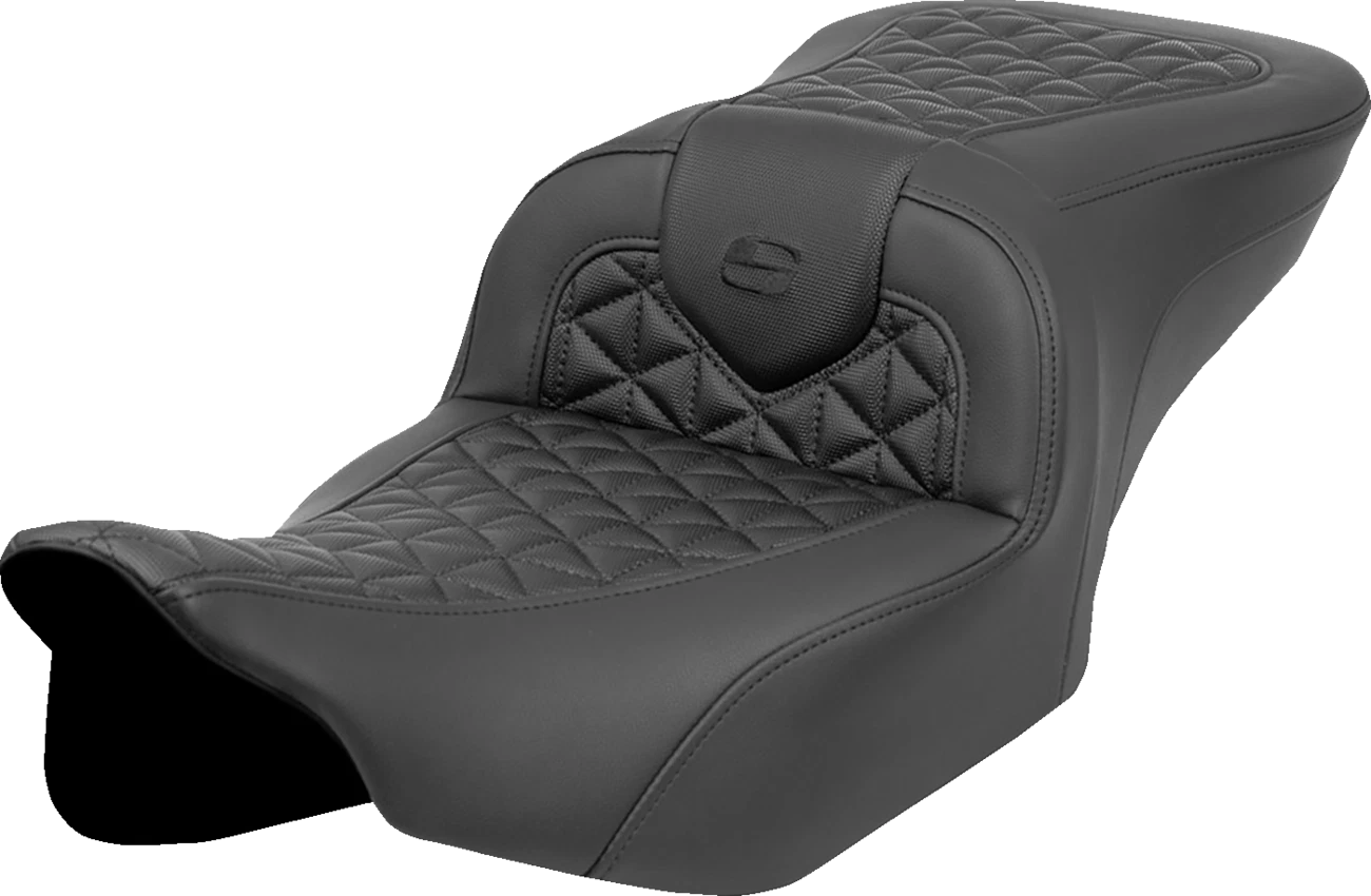 SADDLEMEN RoadSofa Tri Gripper Seat for FLH/FLT (Standard Reach, No Backrest)