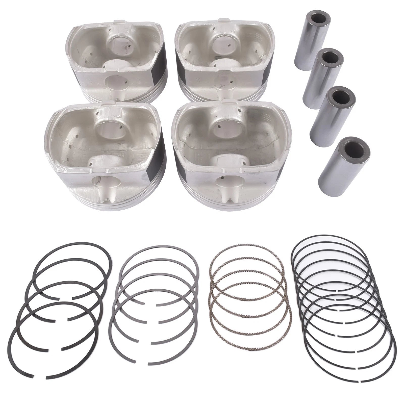 Set of 4 Engine Pistons & Rings for Hyundai Tucson Sonata Kia Sportage