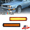 2X Amber LED Front Bumper Side Marker Lights for BMW E30 E32 E34 (1982–1996)